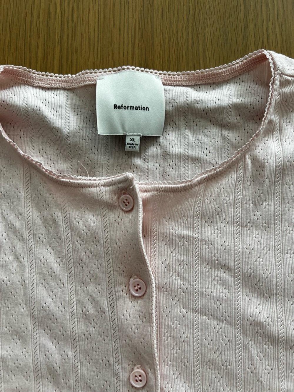 Reformation Ari Pointelle Knit Cardigan - Picture 4 of 5